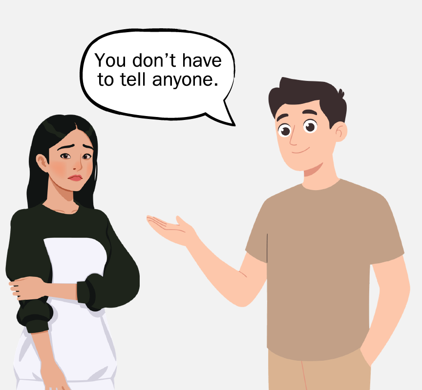 The boy says to the girl, 
