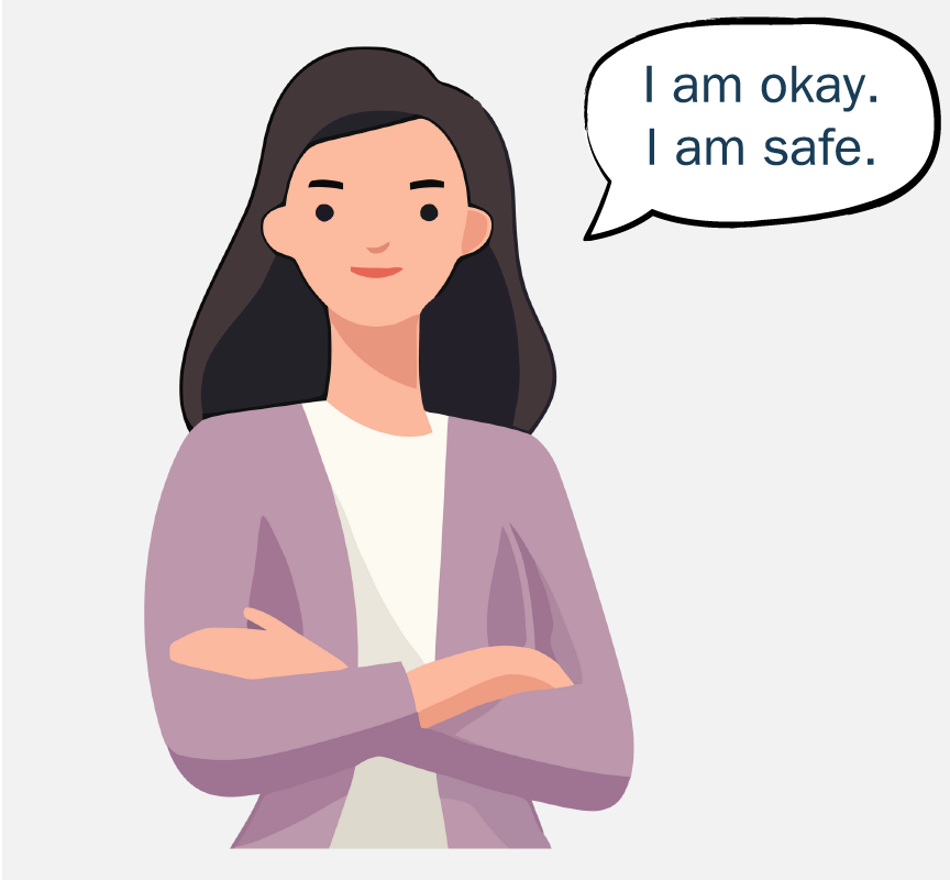 A woman with her arms crossed and saying, 