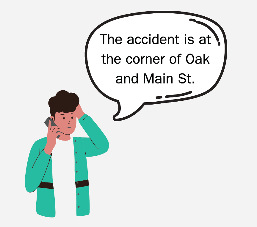 A person on the phone saying, 