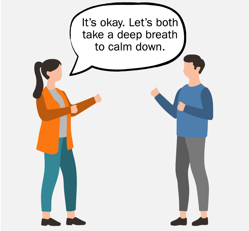 A woman saying, 
