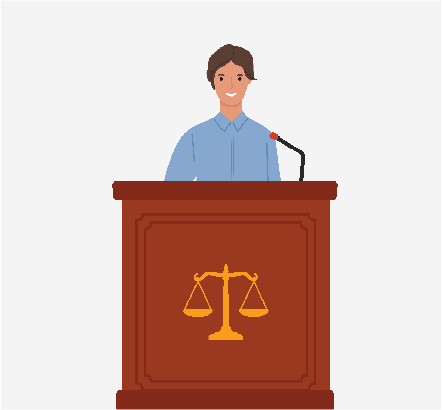 A man sitting at a witness stand.
