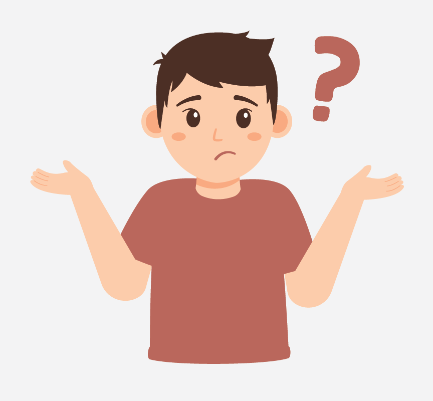 A confused-looking boy shrugging his shoulders.