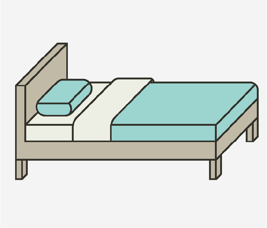A bed.