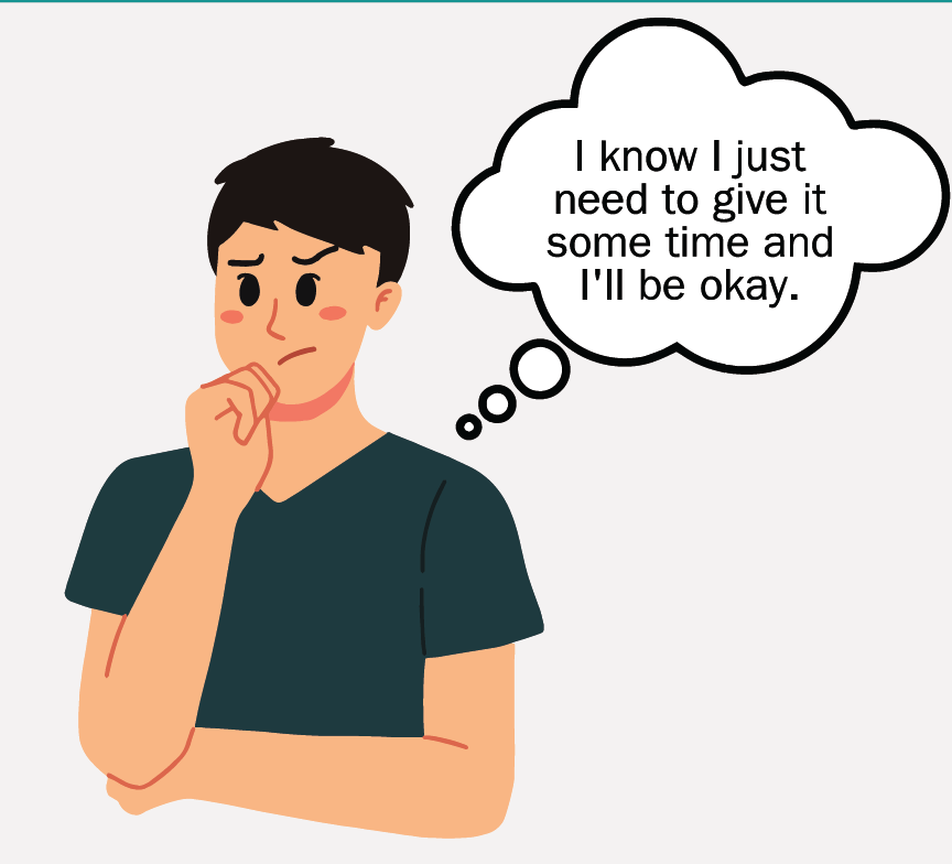 A boy whose thoughts say, 