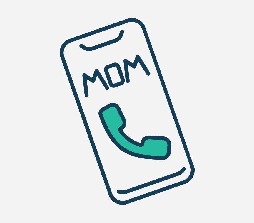 A cell phone calling 