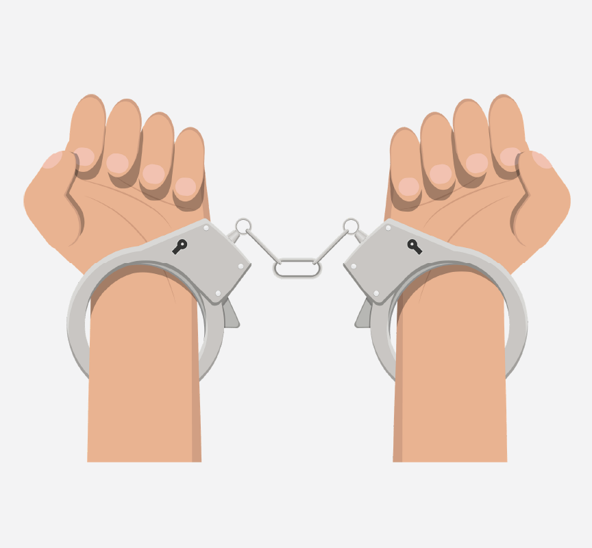 hands in handcuffs