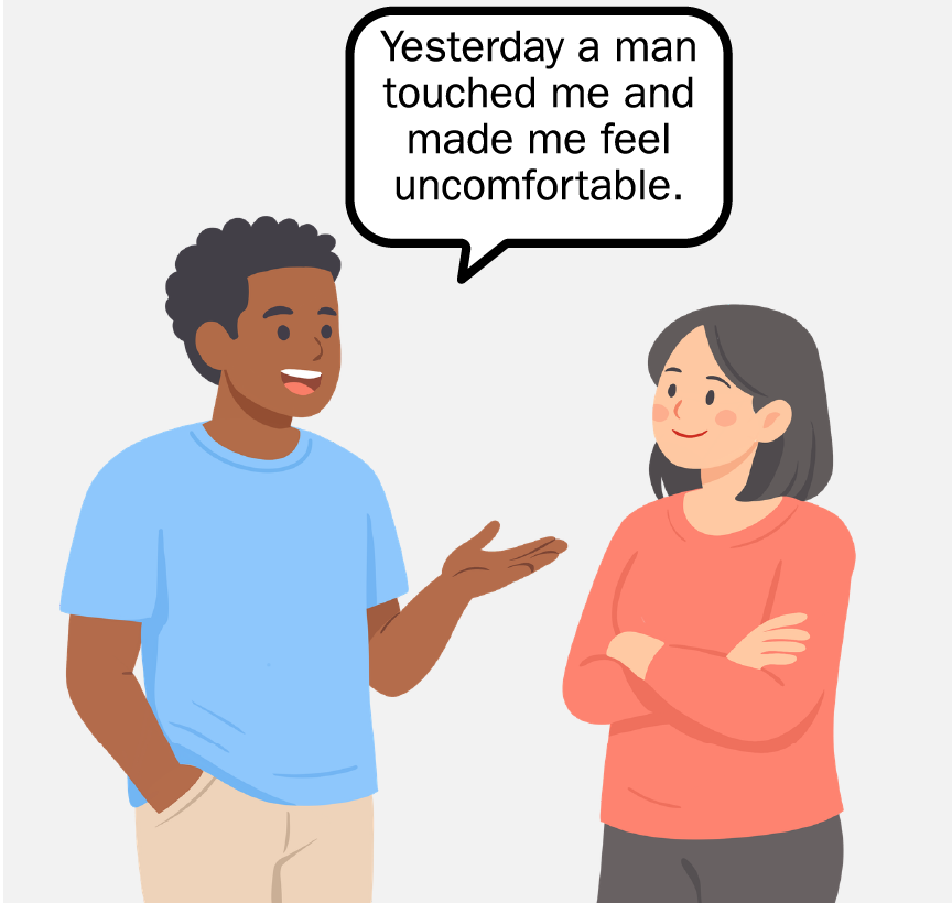 A man saying, 