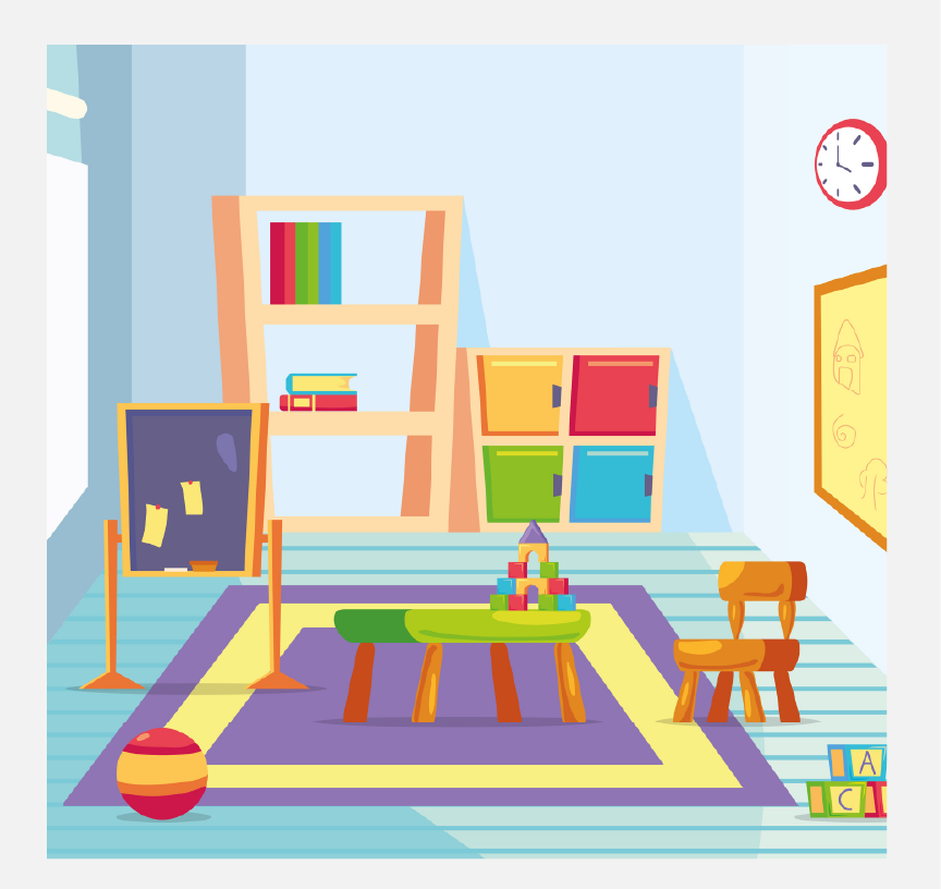 A children's library room.
