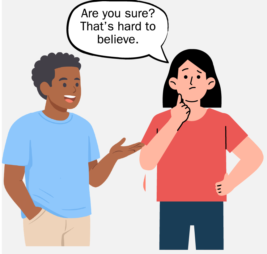 A woman saying 