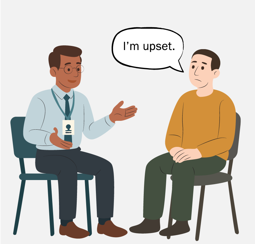 A man saying, 