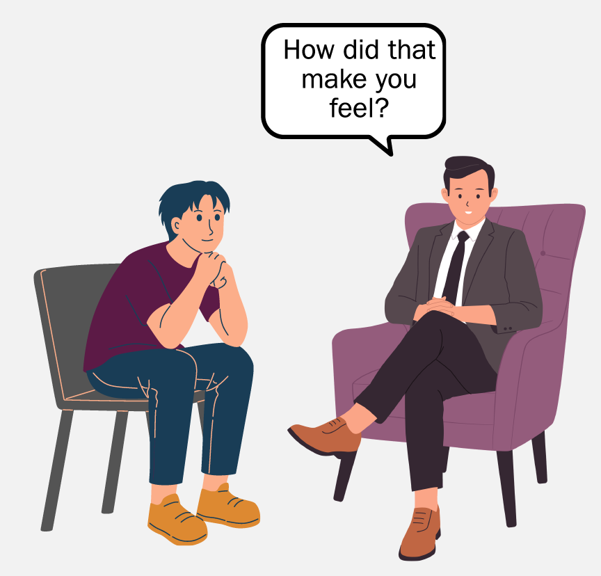 A therapist saying, 