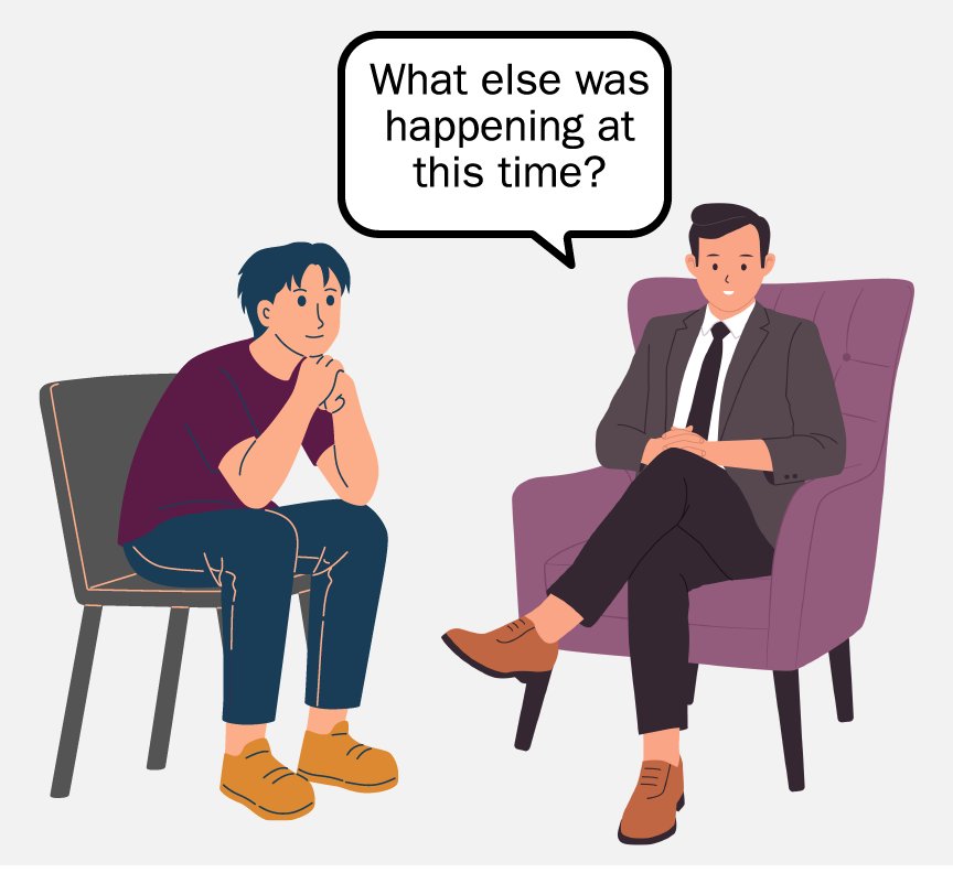 A therapist asking, 