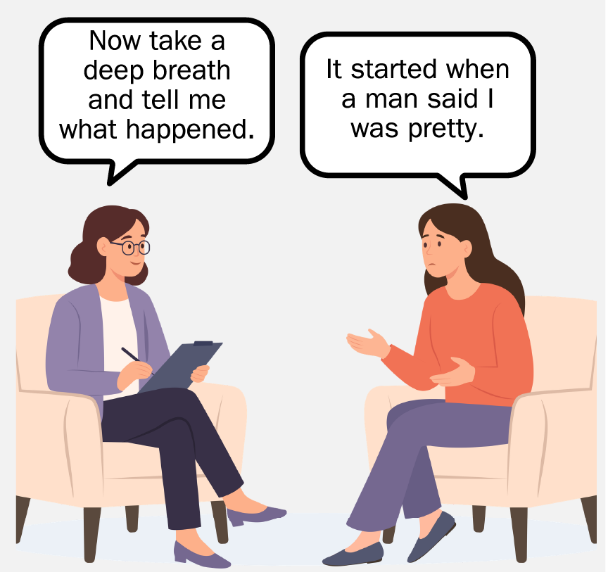 A therapist saying 