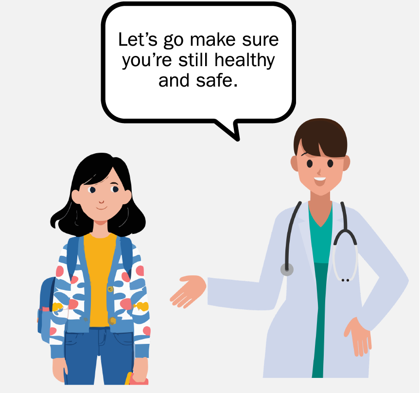 A doctor saying, 