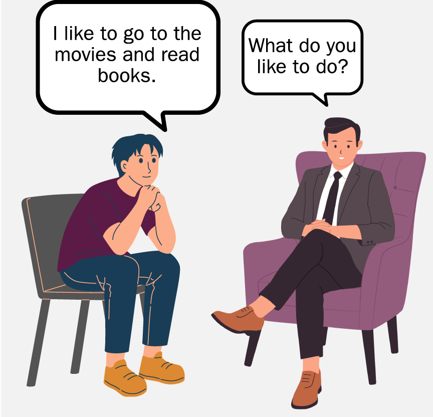 A therapist asking, 