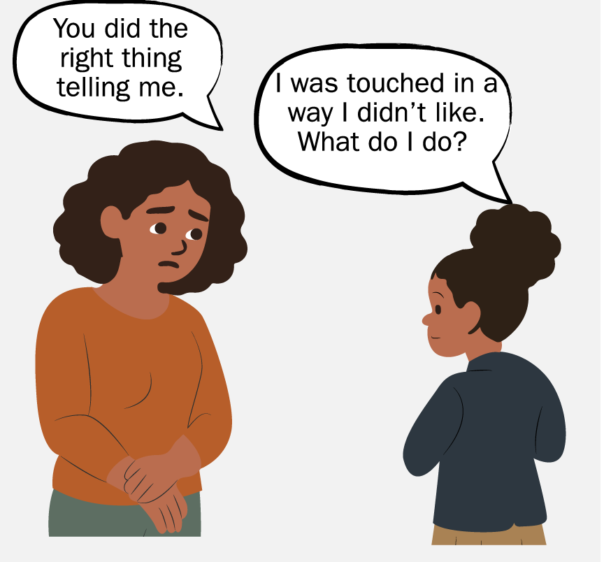 A young girl saying, 