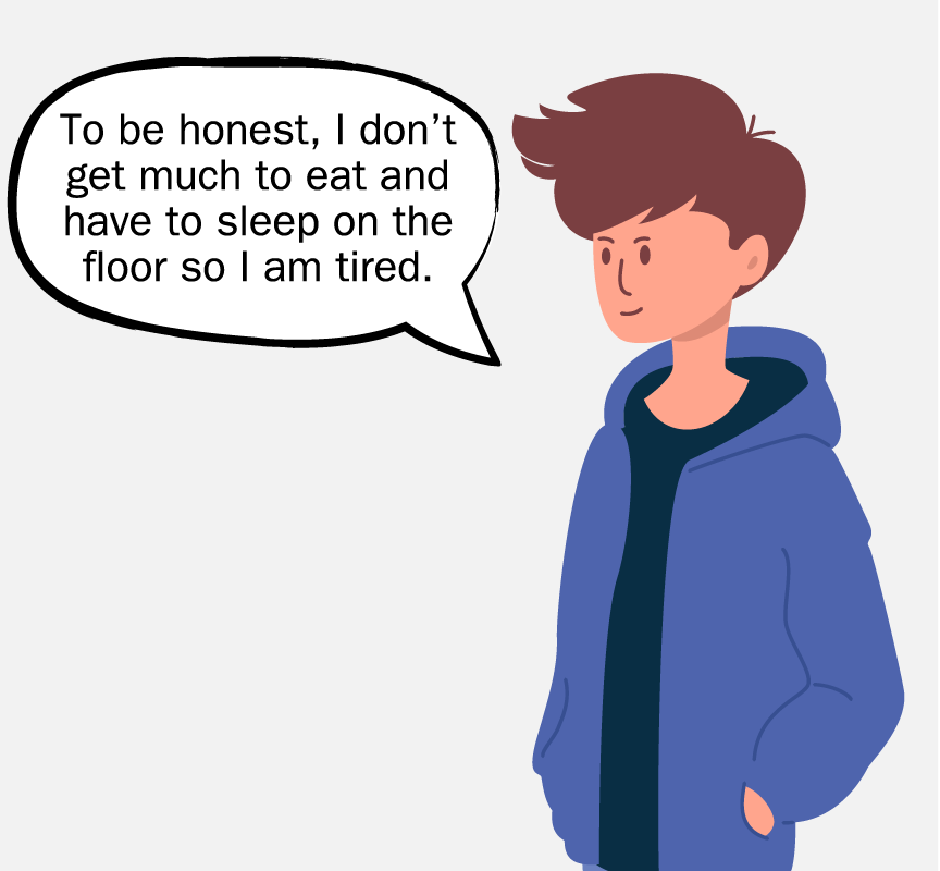 The boy says, 