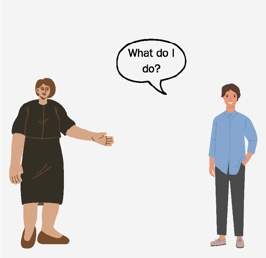 A man asking an attorney, 