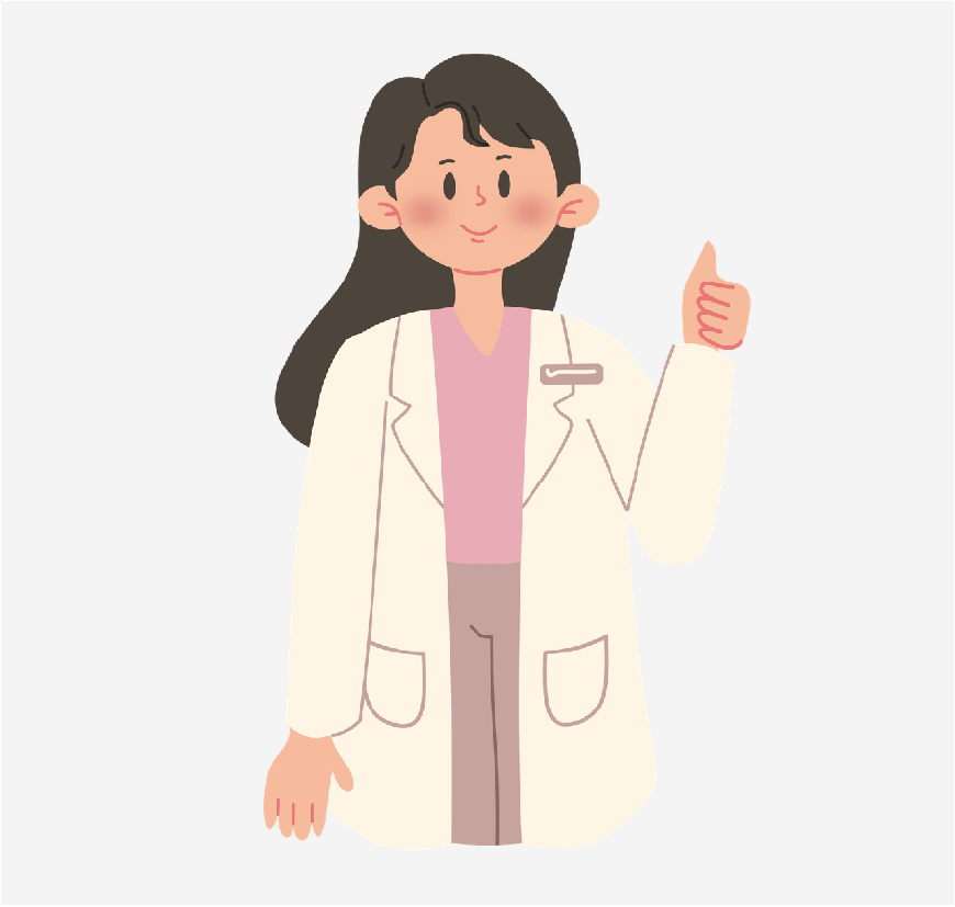 Un médico haciendo un gesto de aprobación con el pulgar.