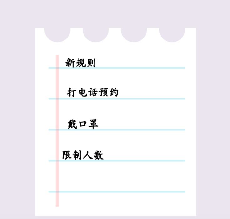 A list of rules reading 
