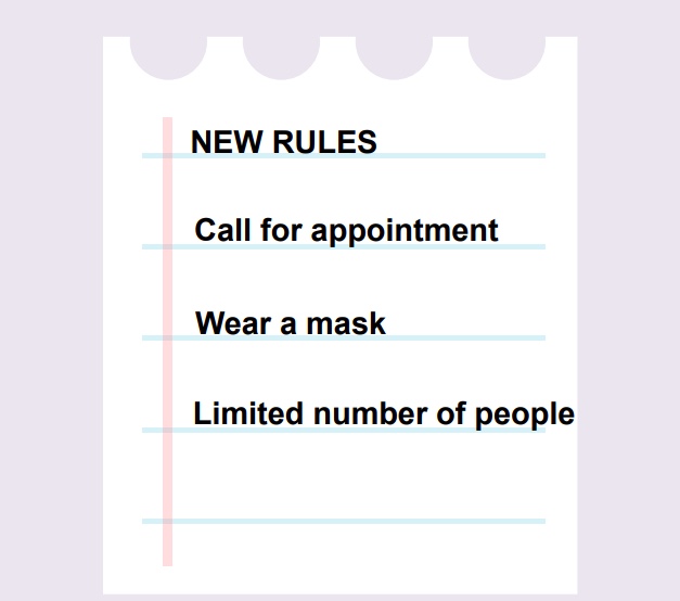 A list of rules reading 