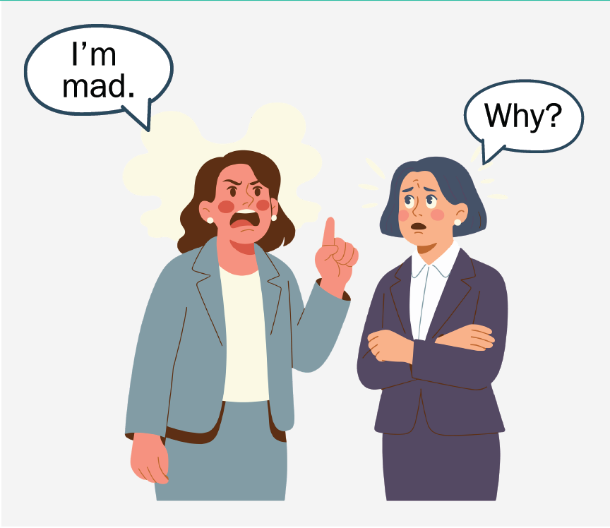 A woman saying, 