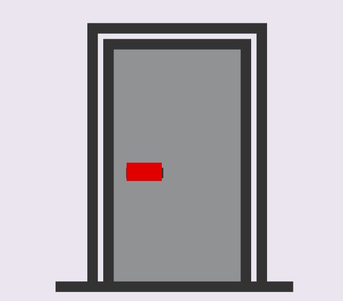 A cartoon rendering of a door.