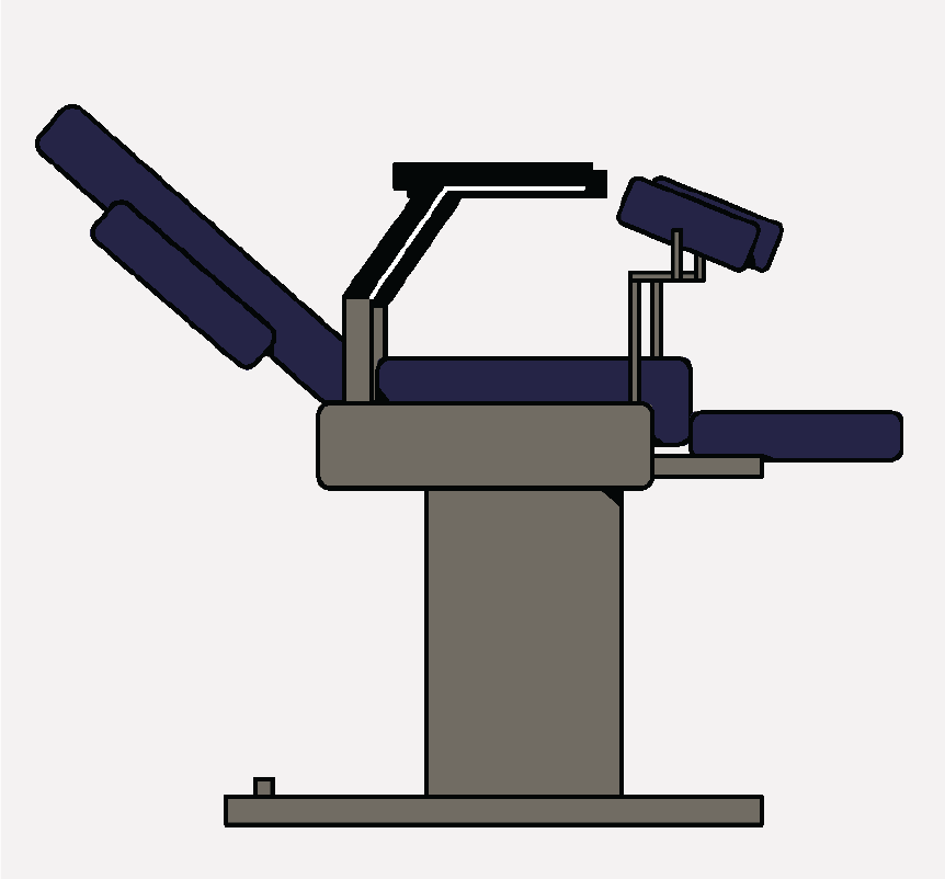 A gynecological exam chair.
