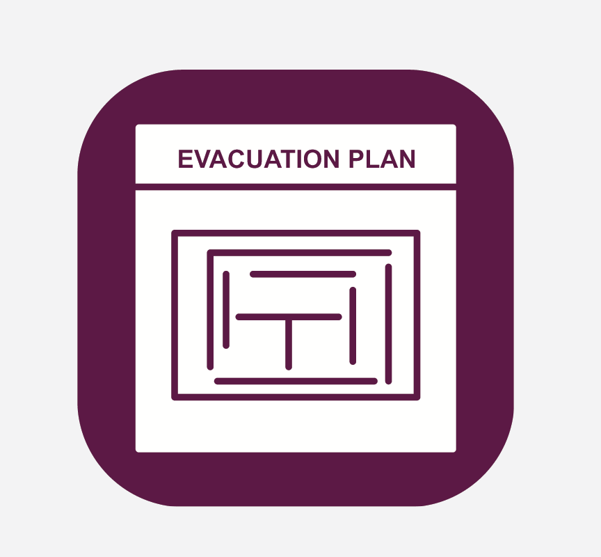 Graphic of an Evacuation Plan.