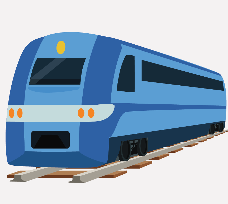 Cartoon representation of a train.