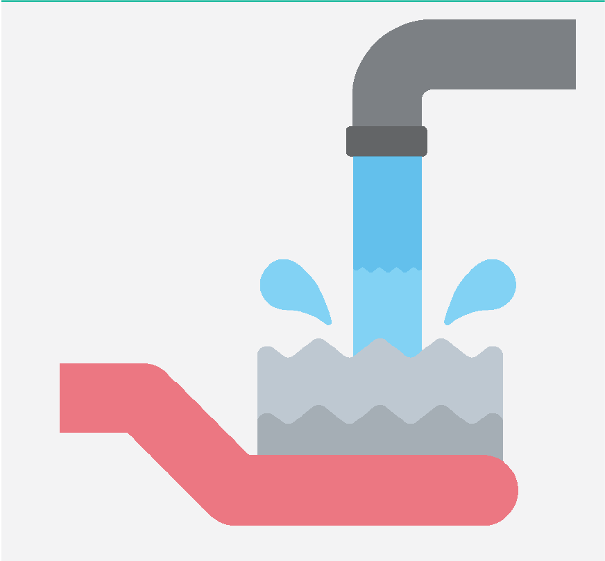 Graphic of a toothbrush with water on it.