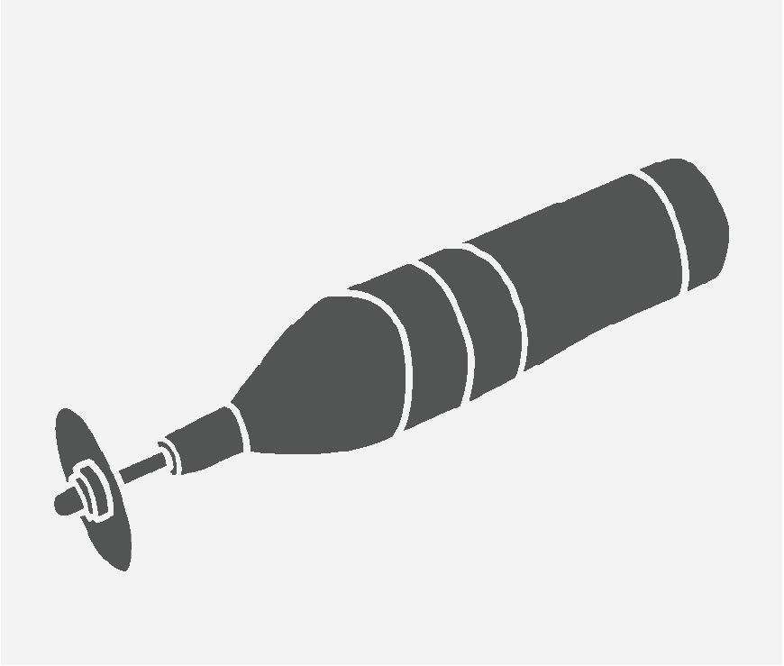 Graphic of a handheld cast saw.