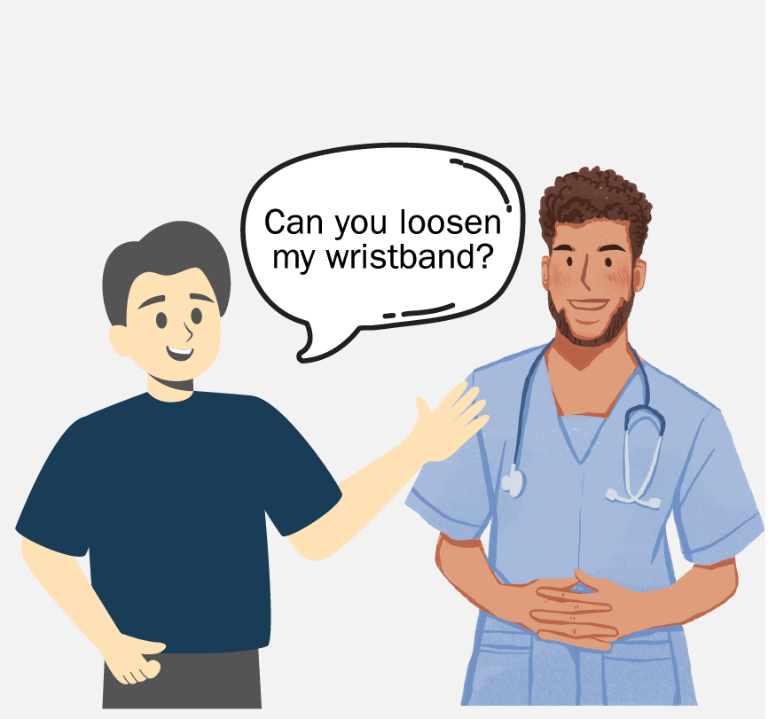 A patient asking a doctor, 