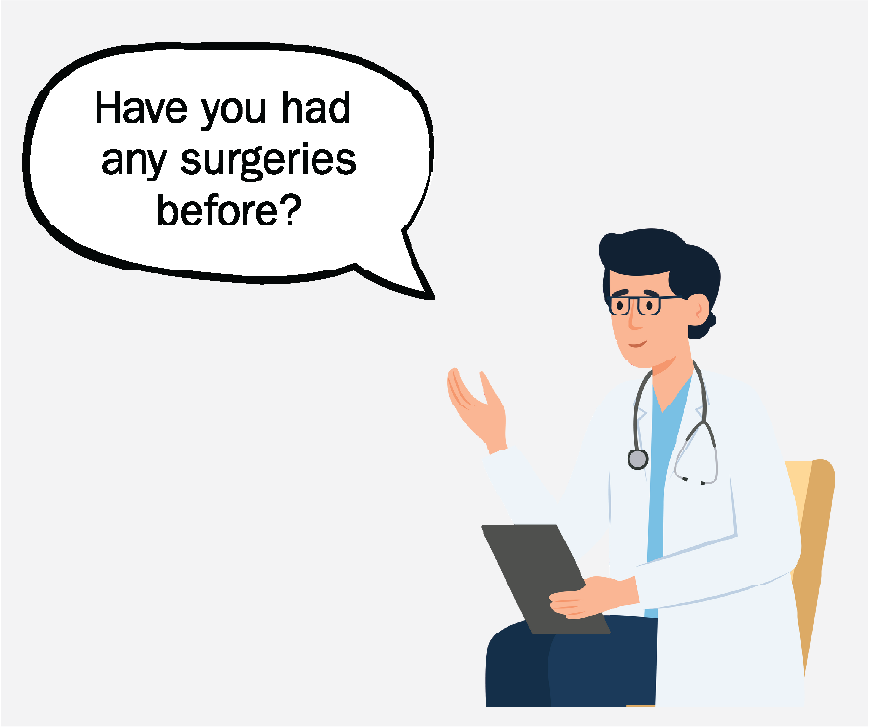 Graphic of a doctor saying 