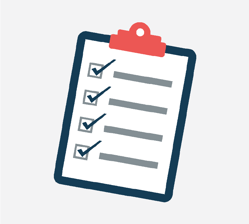 Graphic of a check list.
