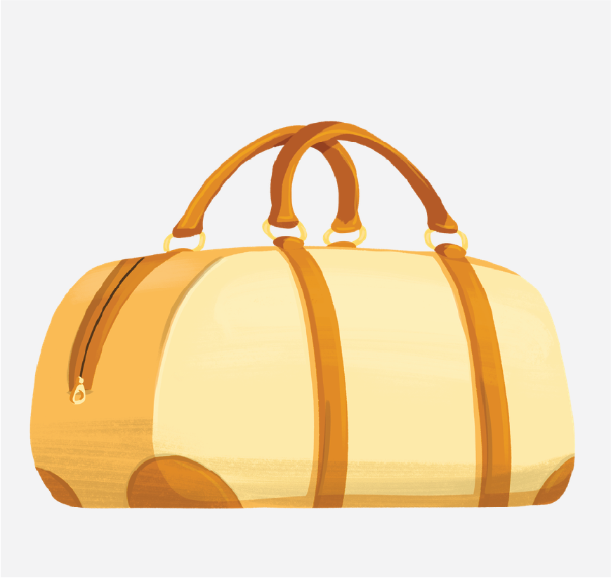 Graphic of a travel bag.