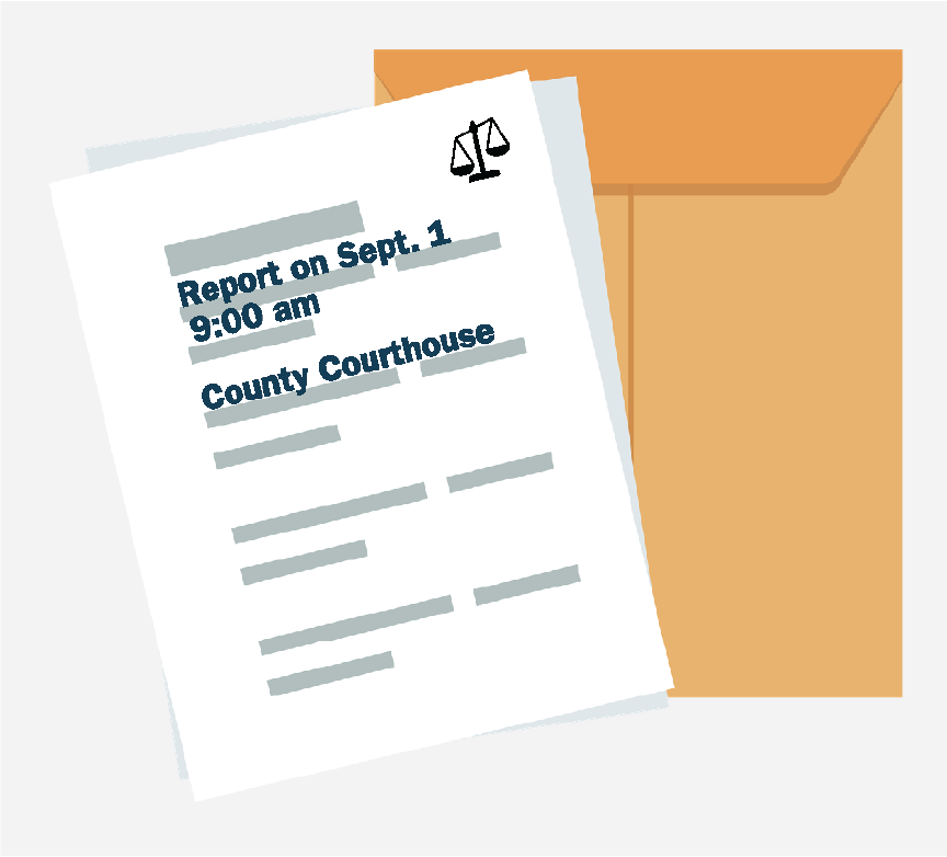 A form for jury duty that states, 