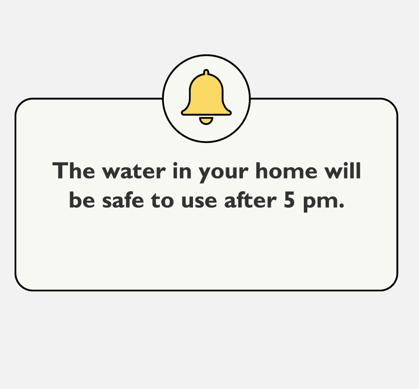 An alert that says, 