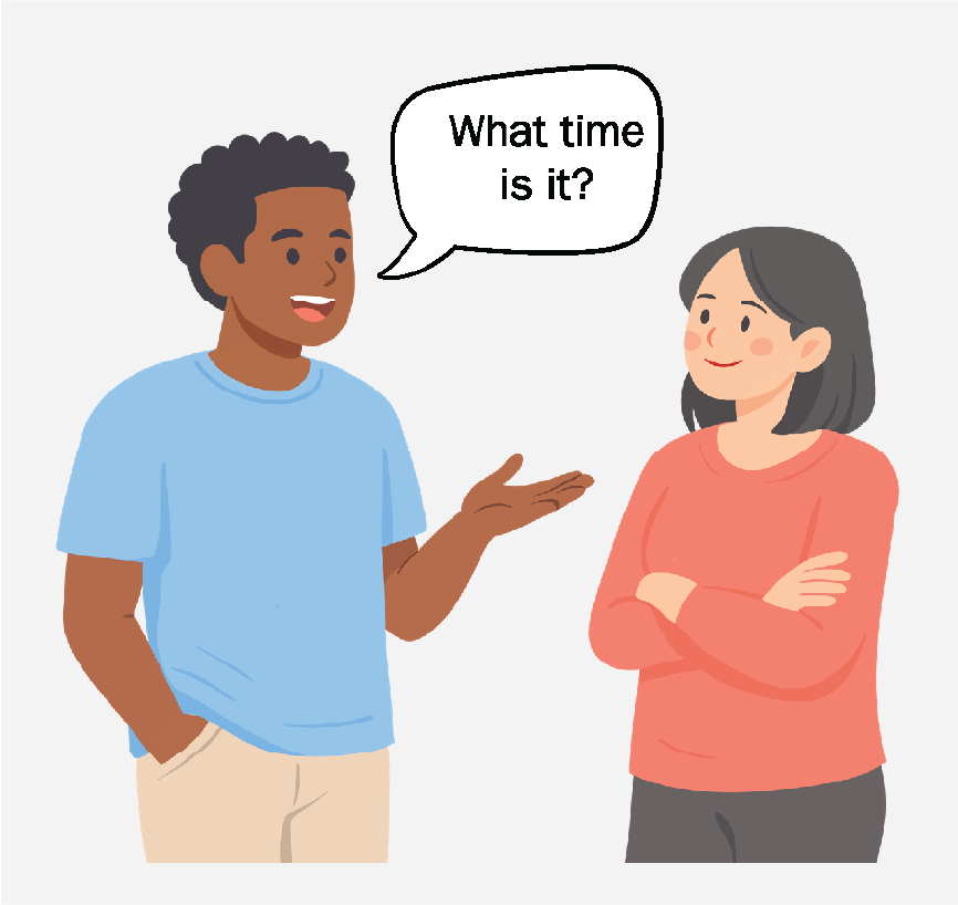 A man asking a woman, 